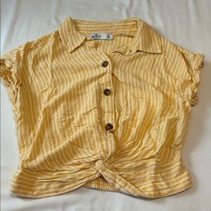 Hollister Mustard Striped Shirt